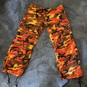 y2k skater orange camp combat pants Men or Women’s